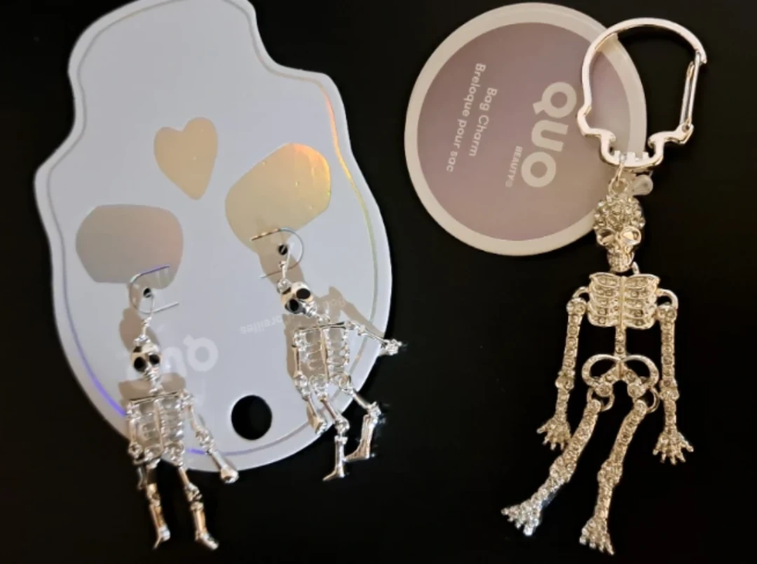 Quo Beauty Skeleton Earrings and Bag Charm - photo 2