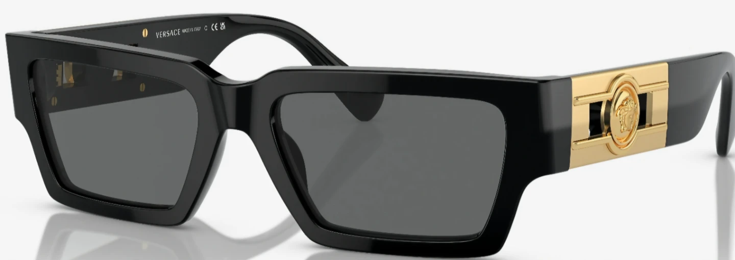 Versace Medusa Deco Black Sunglasses, Gold Hardware - photo 4