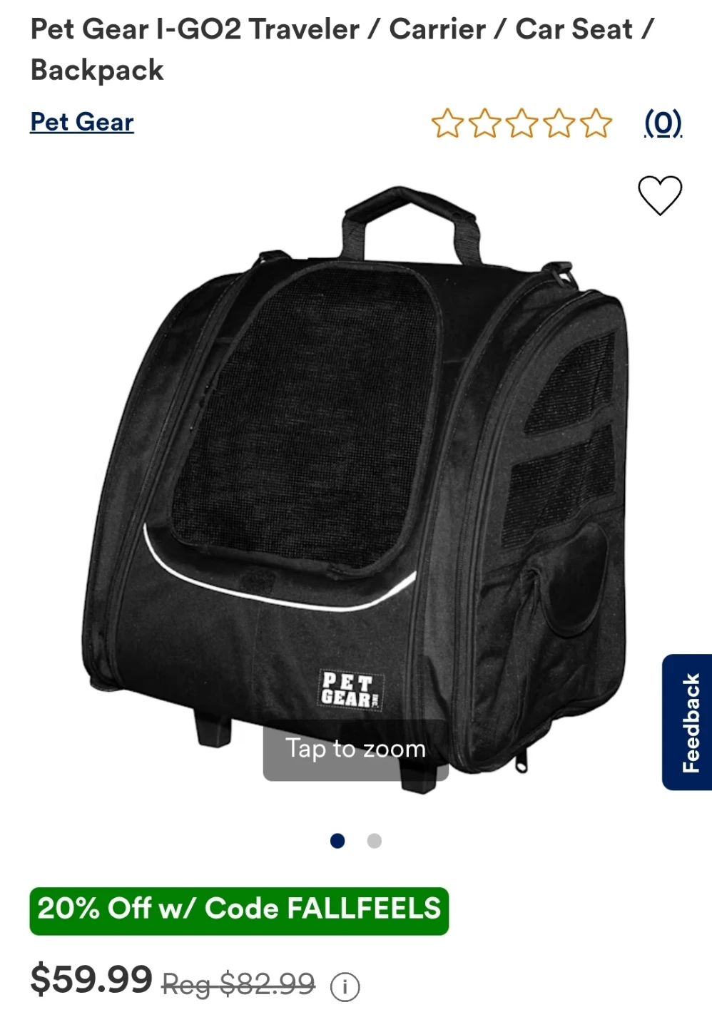 Pet Gear Traveler Backpack