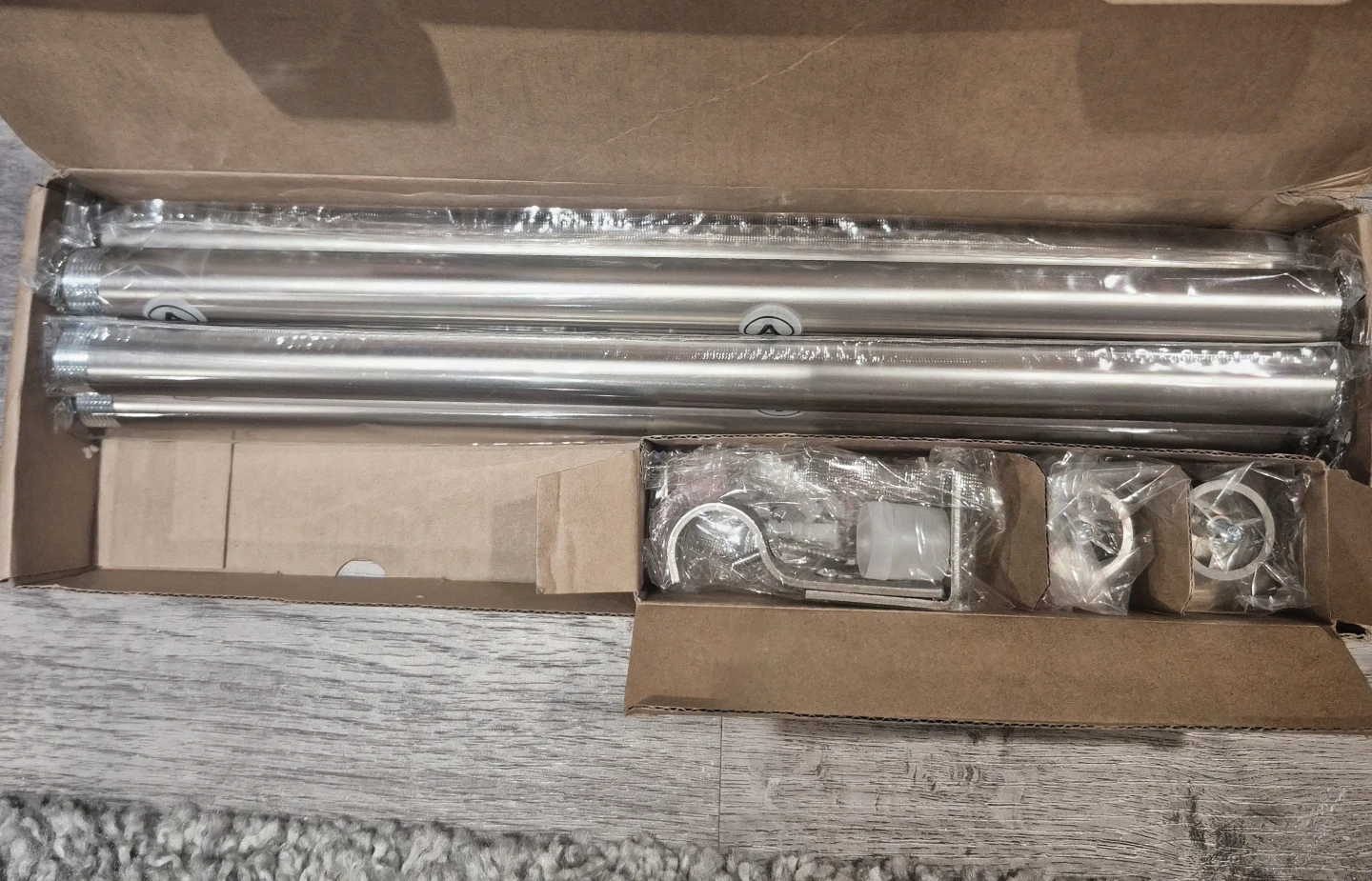 Brushed Nickel Curtain Rod Adjustable 48"×86" Heavy Duty - photo 3