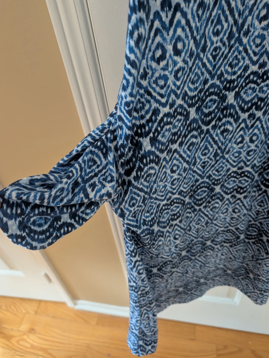 Joe Fresh Blue Patterned Dress Size M - photo 4