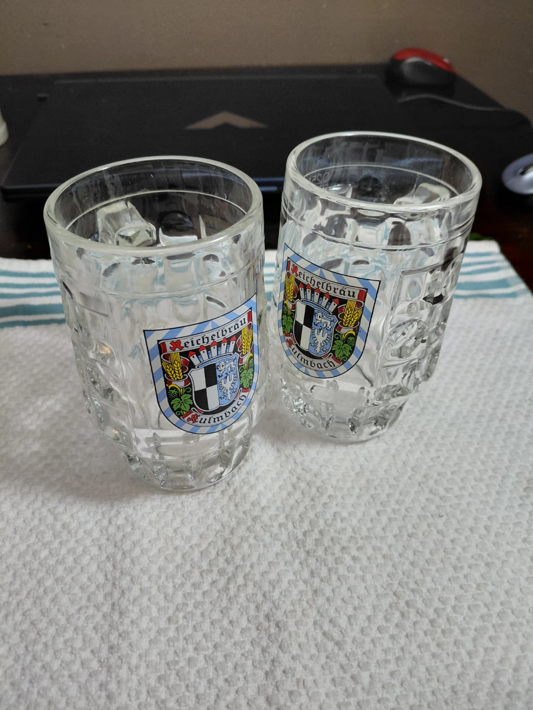 Two Reichelbräu Kulmbach Beer Mugs