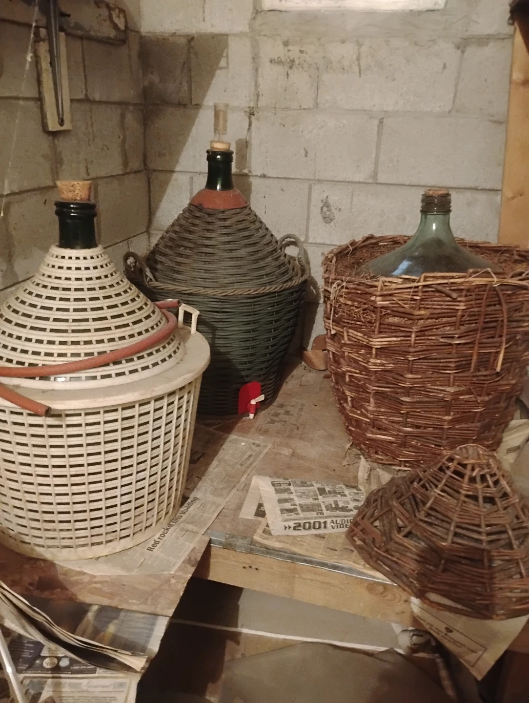 Vintage demijohns
