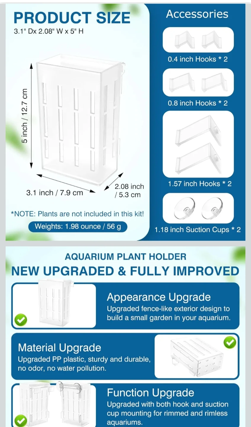 Set of 7 Aquarium Plant Holders - photo 2