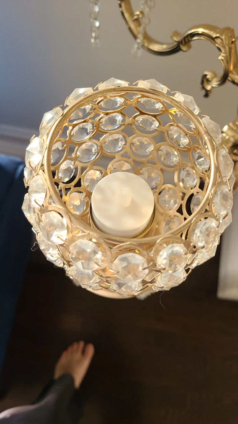 Gold Crystal Candelabra Floor Lamp - photo 3
