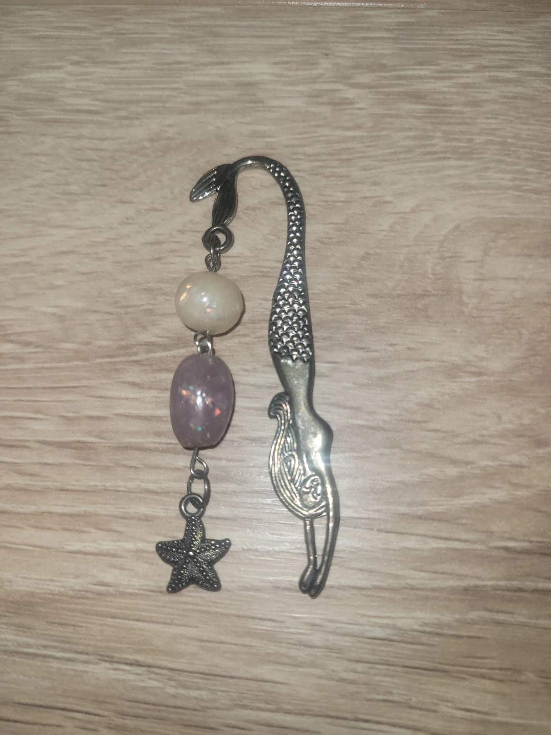 Mermaid and Starfish Metal Bookmark