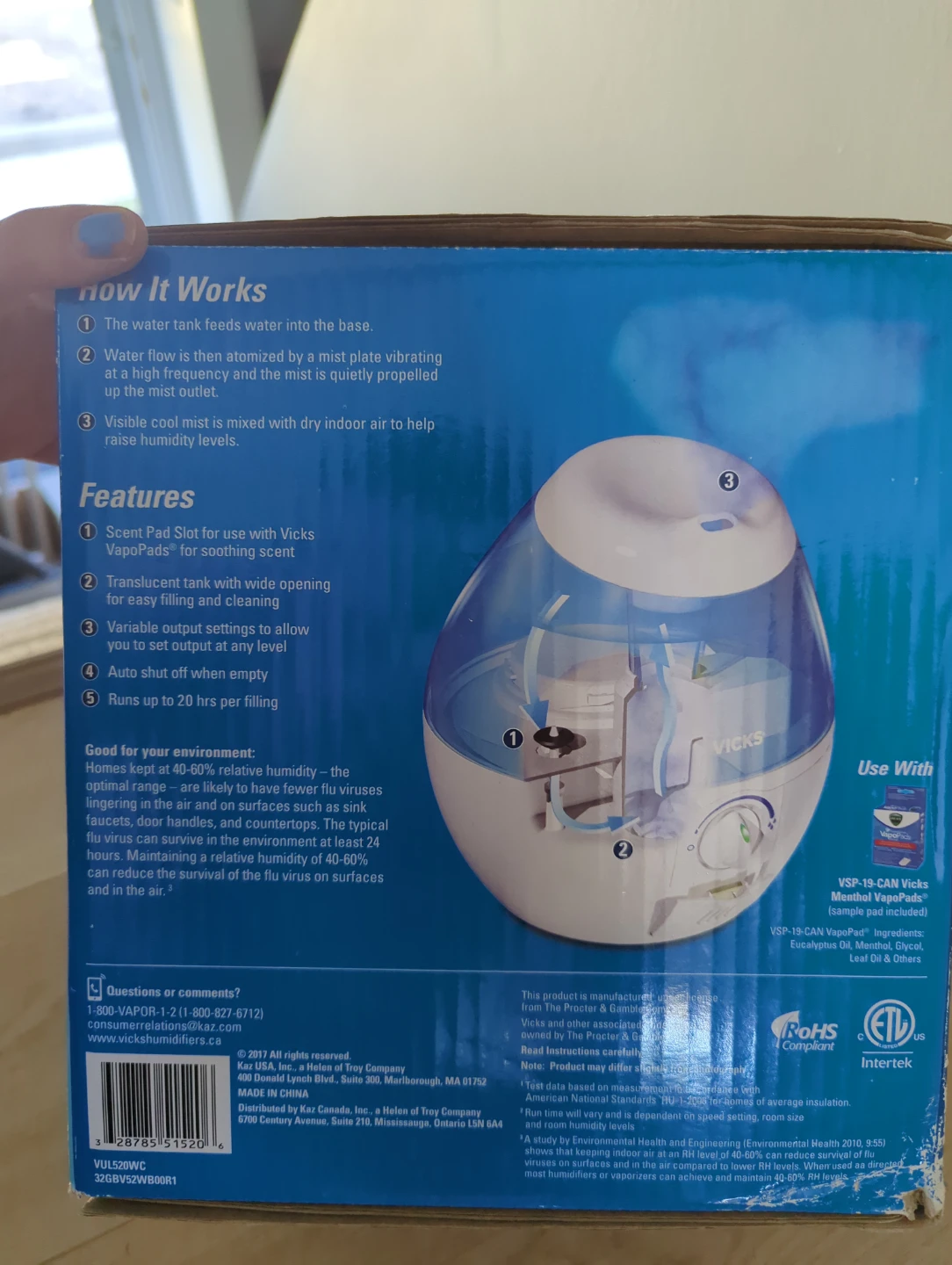 Vicks Mini FilterFree CoolMist Humidifier - photo 2
