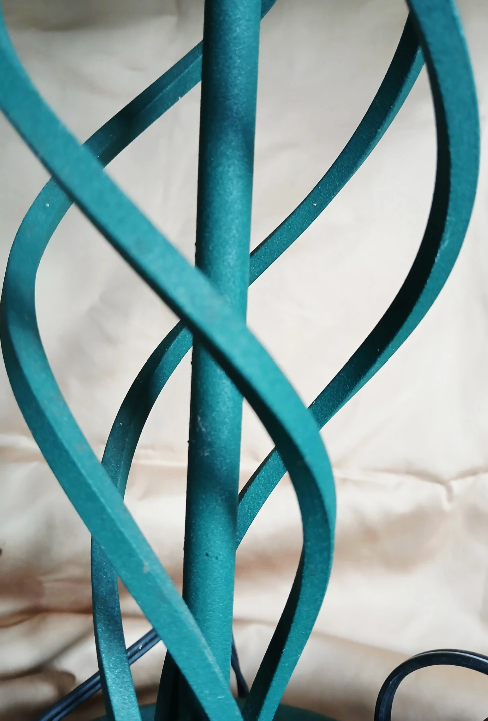 Teal Spiral Metal Table Lamp - photo 5