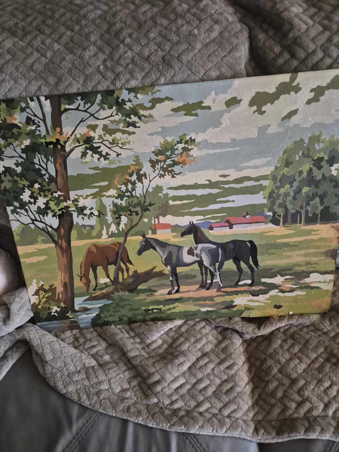 Vintage Horses Paint-by-Number Art