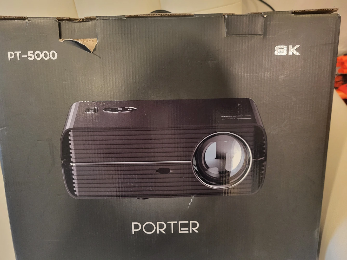 Porter PT-5000 8K Projector and 72-inch Screen