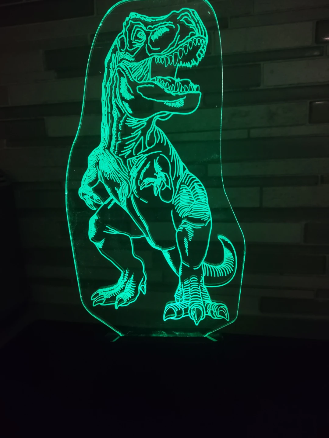 T-rex Etched Laser Night Light