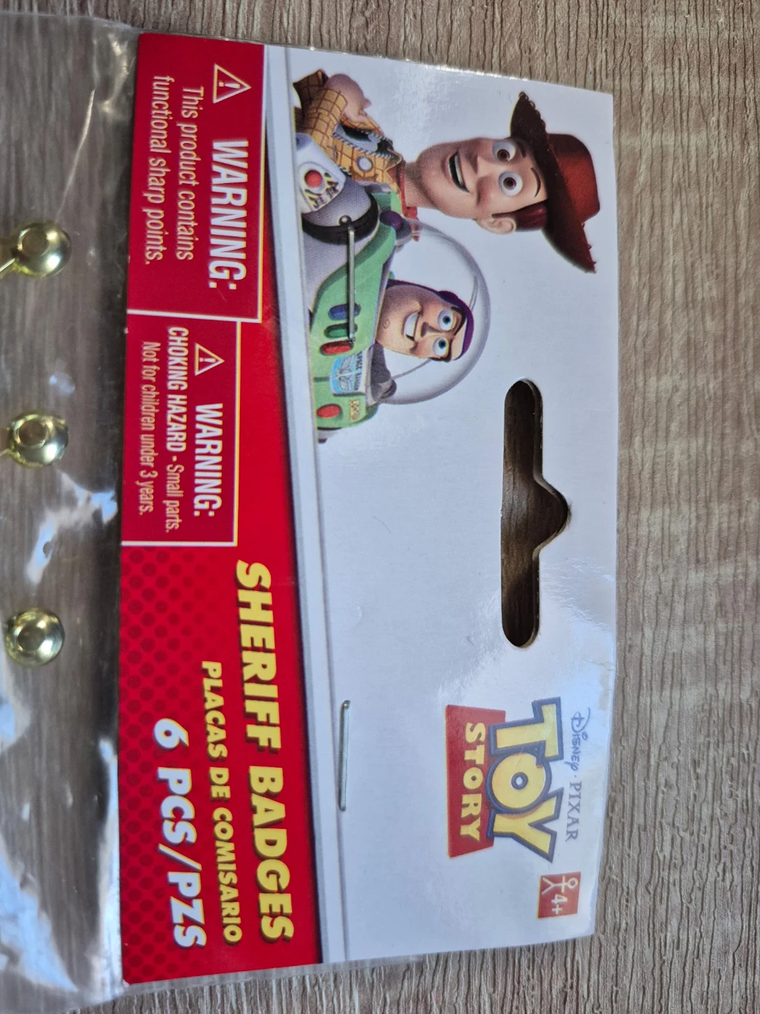 Disney Toy Story Sheriff Badges Party Favors - 6 Pack Brand New - photo 2
