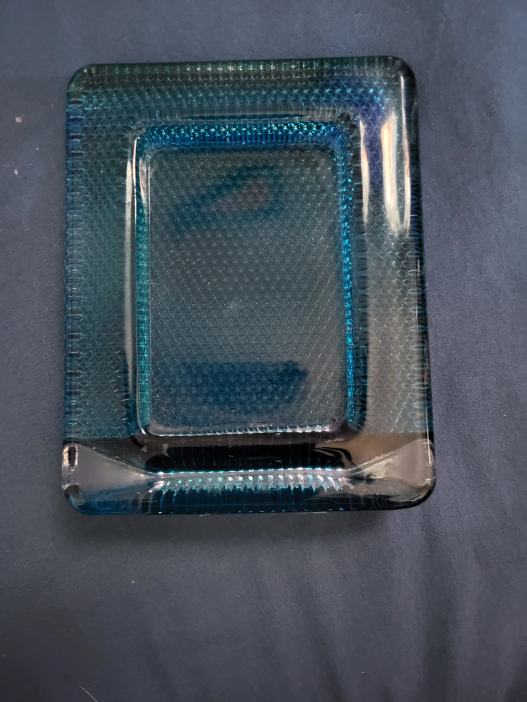 Blue Textured Glass Picture Frame - photo 4