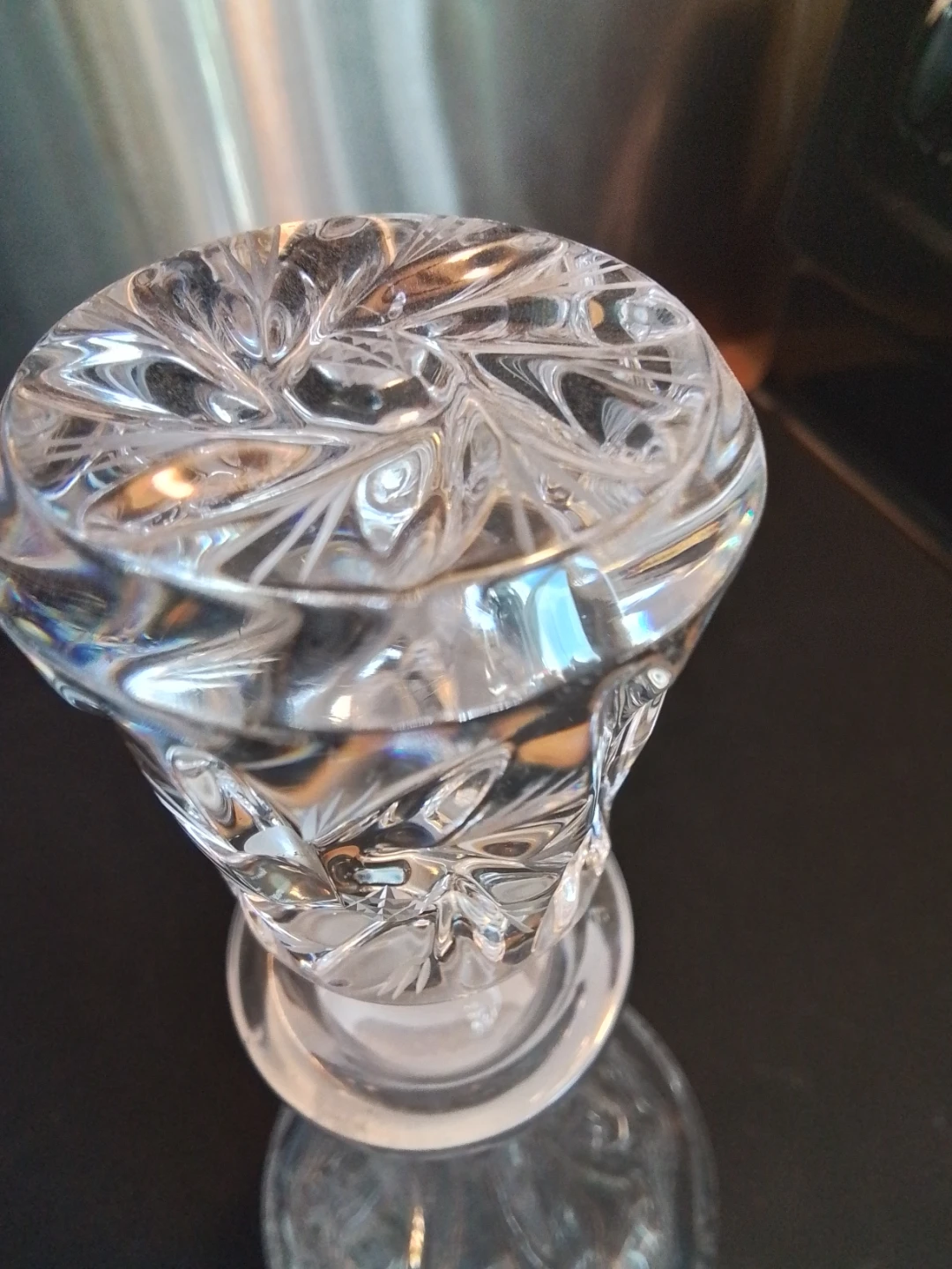 MINT Vintage Bohemia Cut Crystal 13" Bell Decanter - photo 3