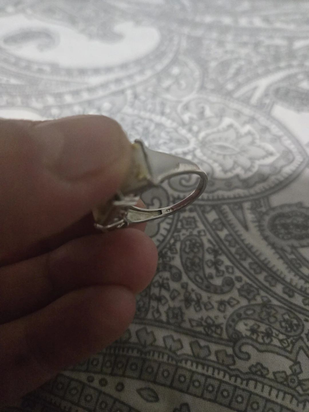 Sterling Silver and Gold Quartz Design Ring 7.5 - photo 4