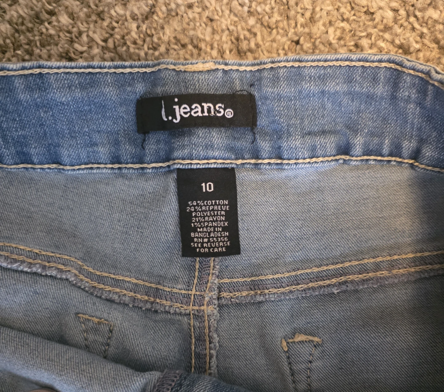 l.jeans Denim Shorts Size 10 - photo 2