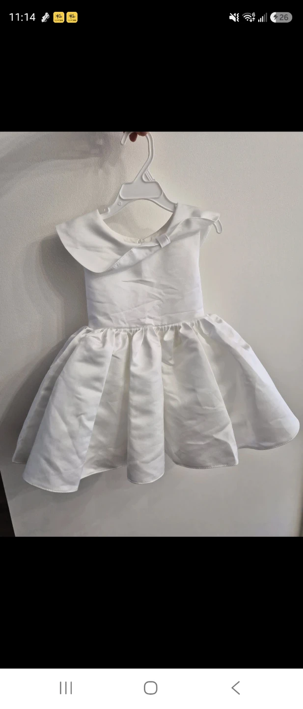 White formal dress for girls 12-16months