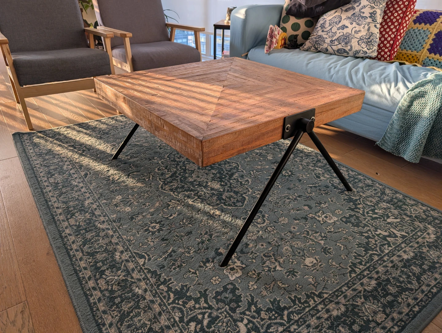 Structube "Zak" Recycled Teak Coffee Table - Perfect Condition - photo 2