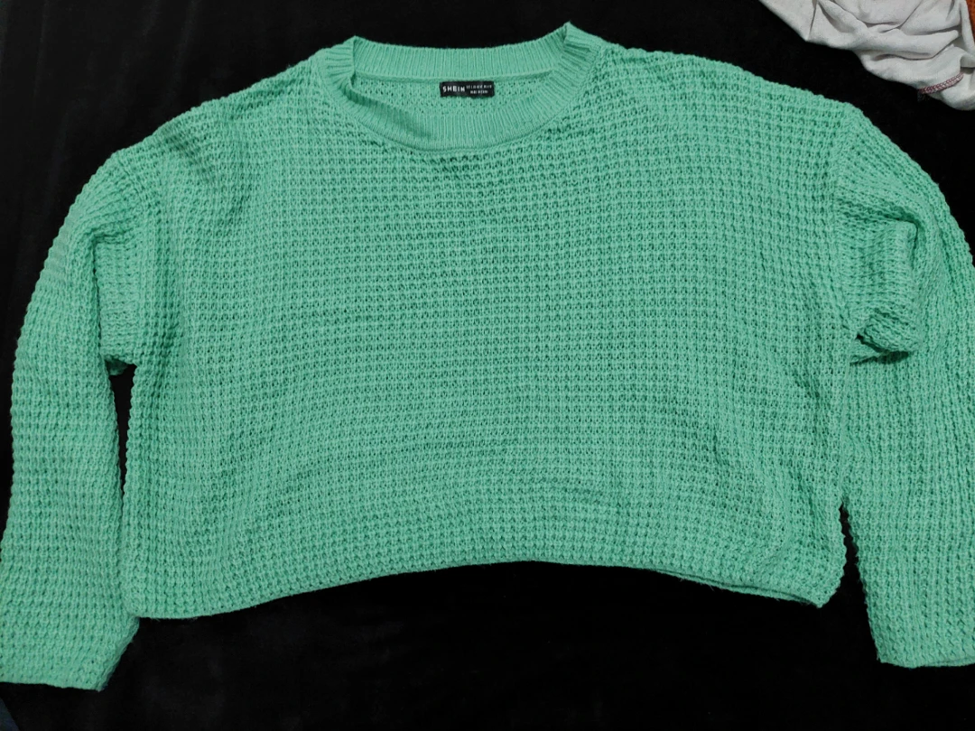 SHEIN Green Knit Sweater
