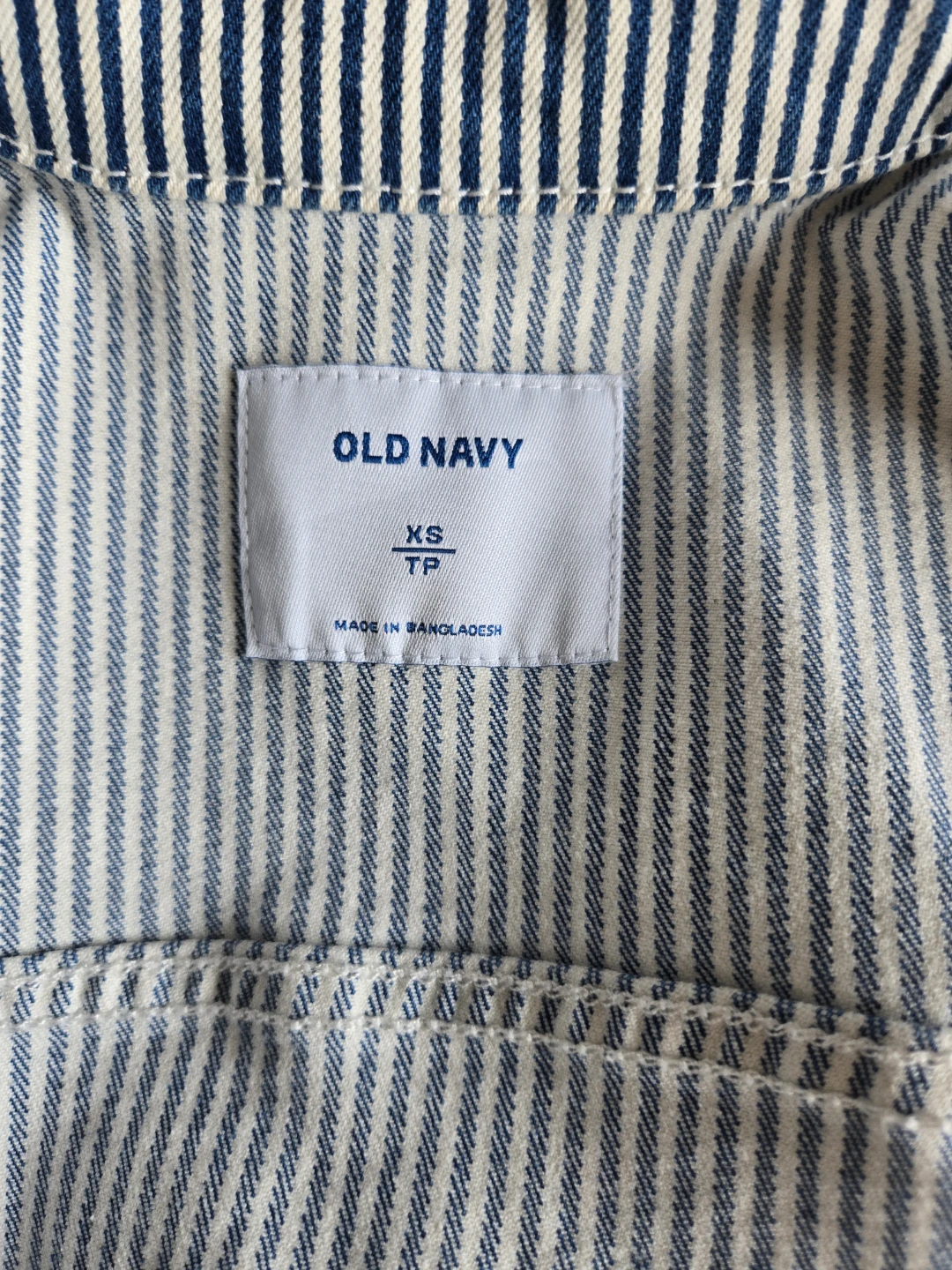 Old Navy Womens Striped Denim Jacket - Size XS - photo 3
