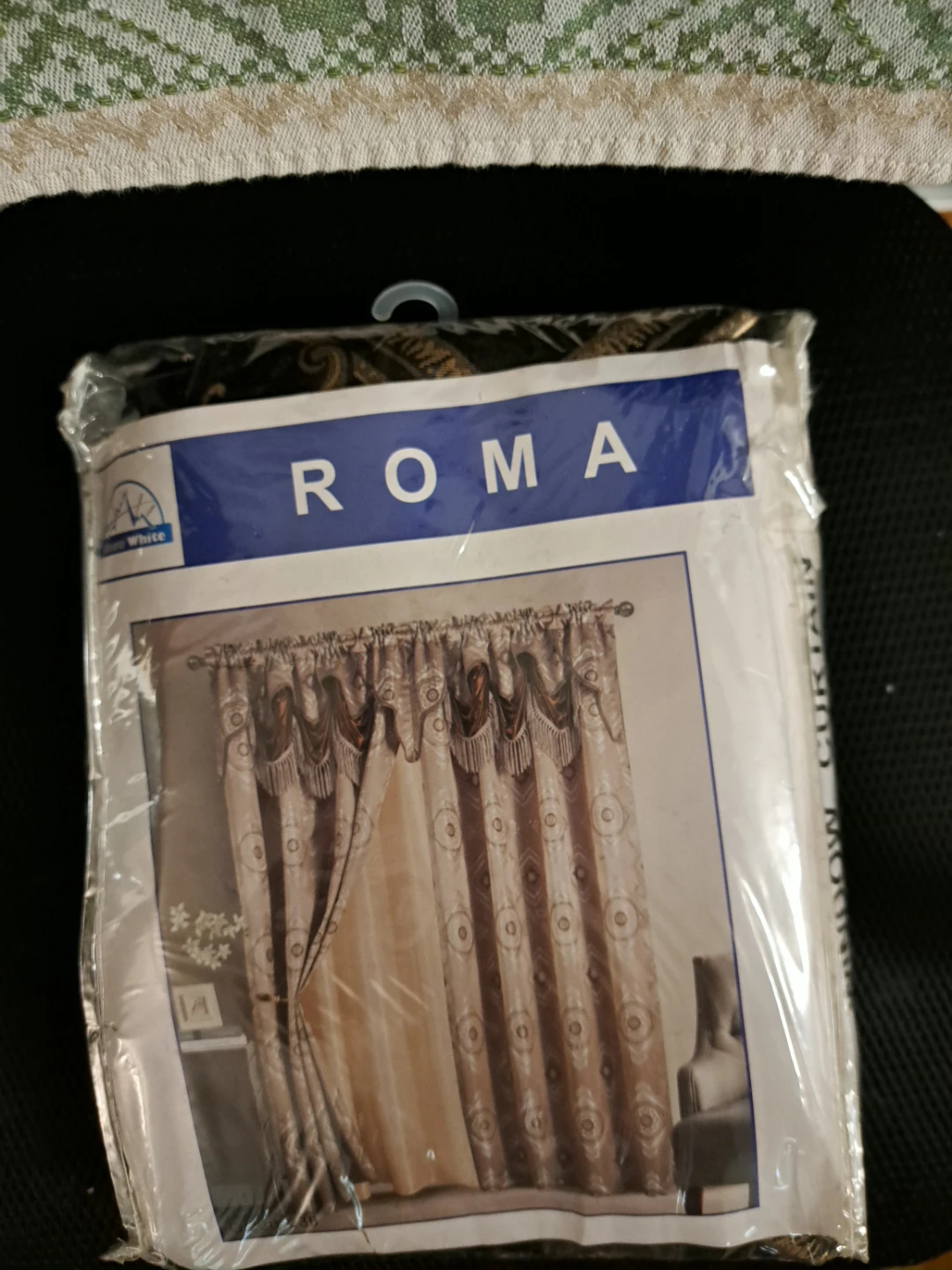 Roma Black Window Curtain