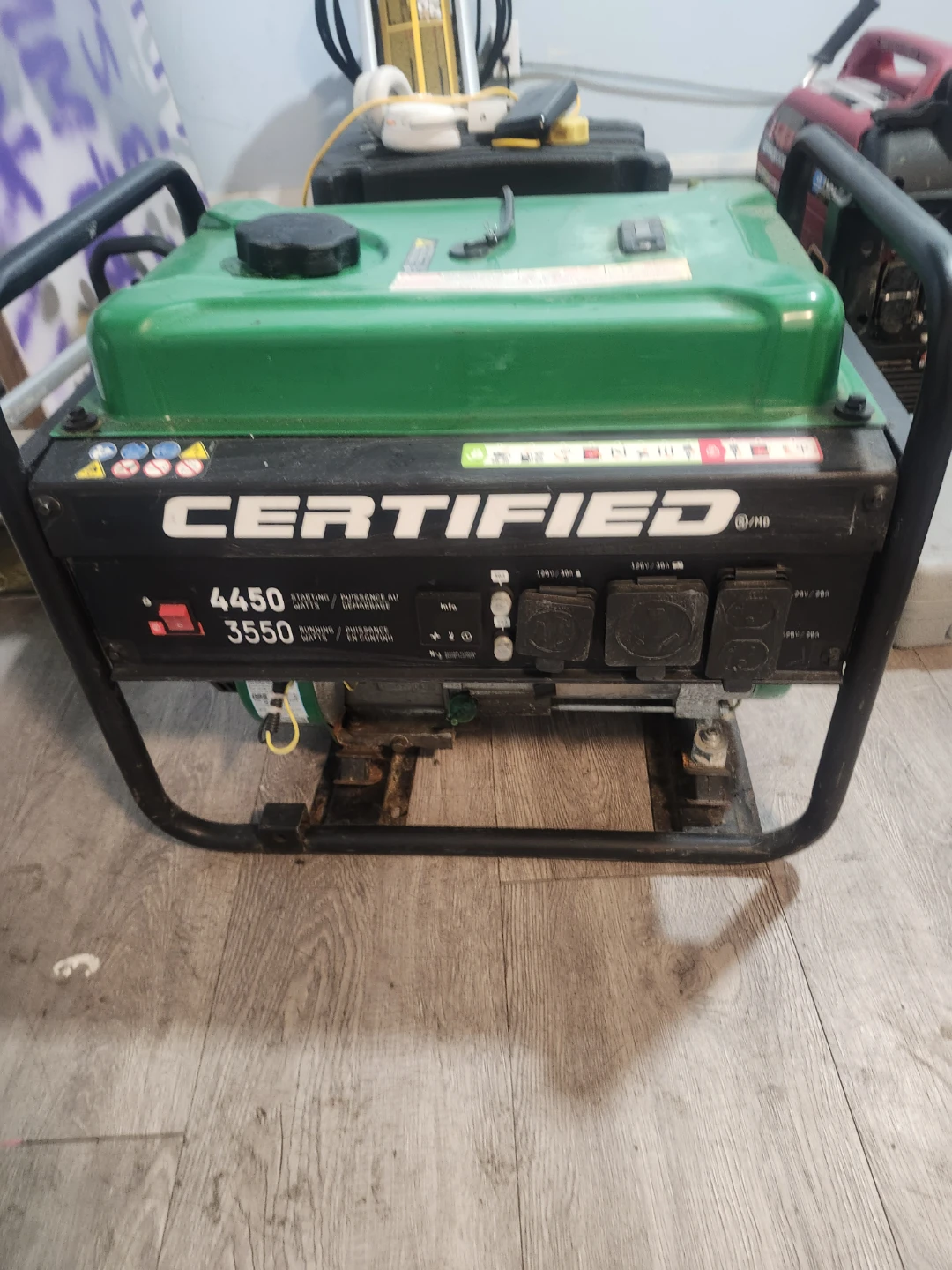 Certified 4450/3550 Watt Portable Generator