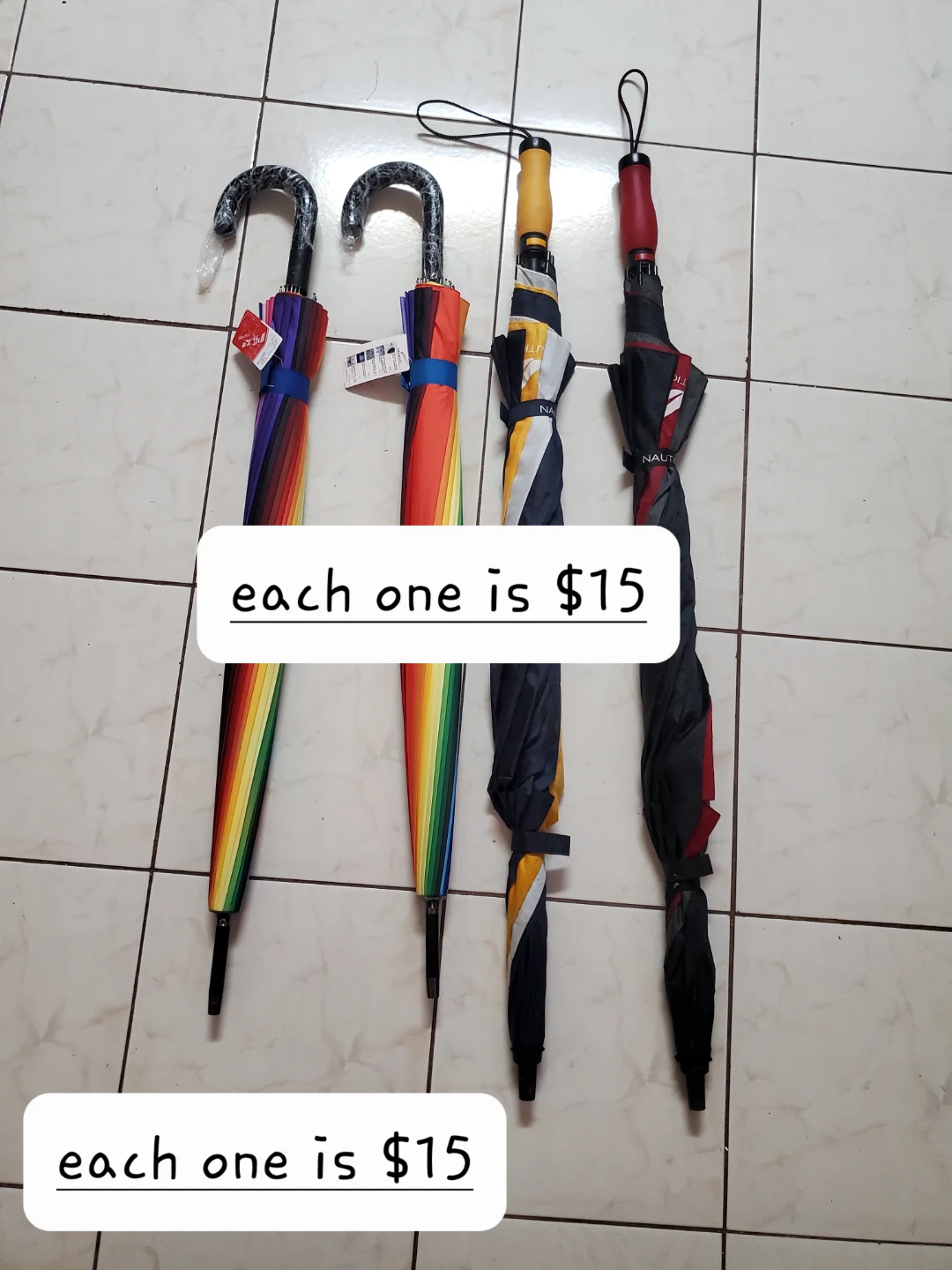 Set of 4 Assorted Umbrellas