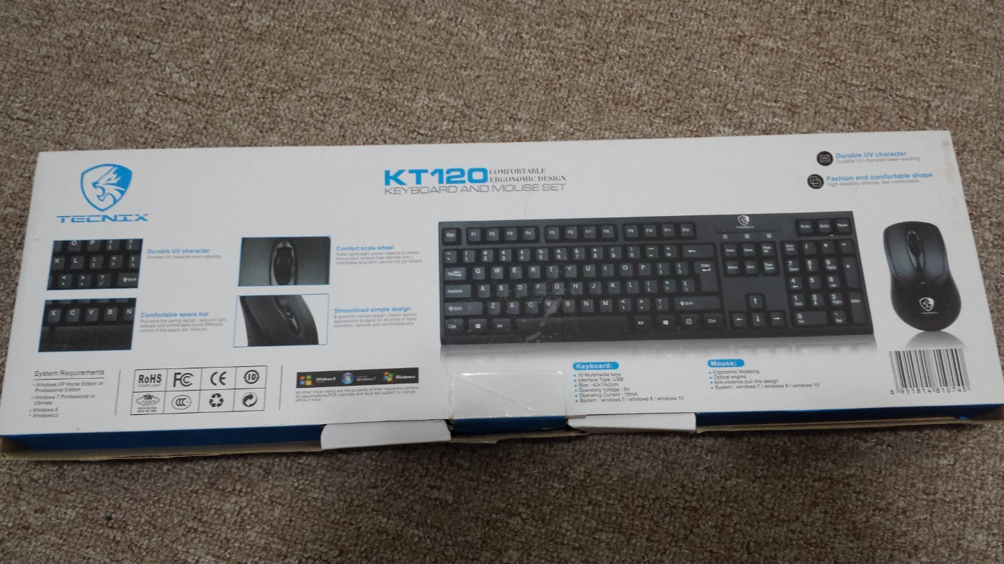 Tecnix KT120 Keyboard and Mouse Set - photo 2