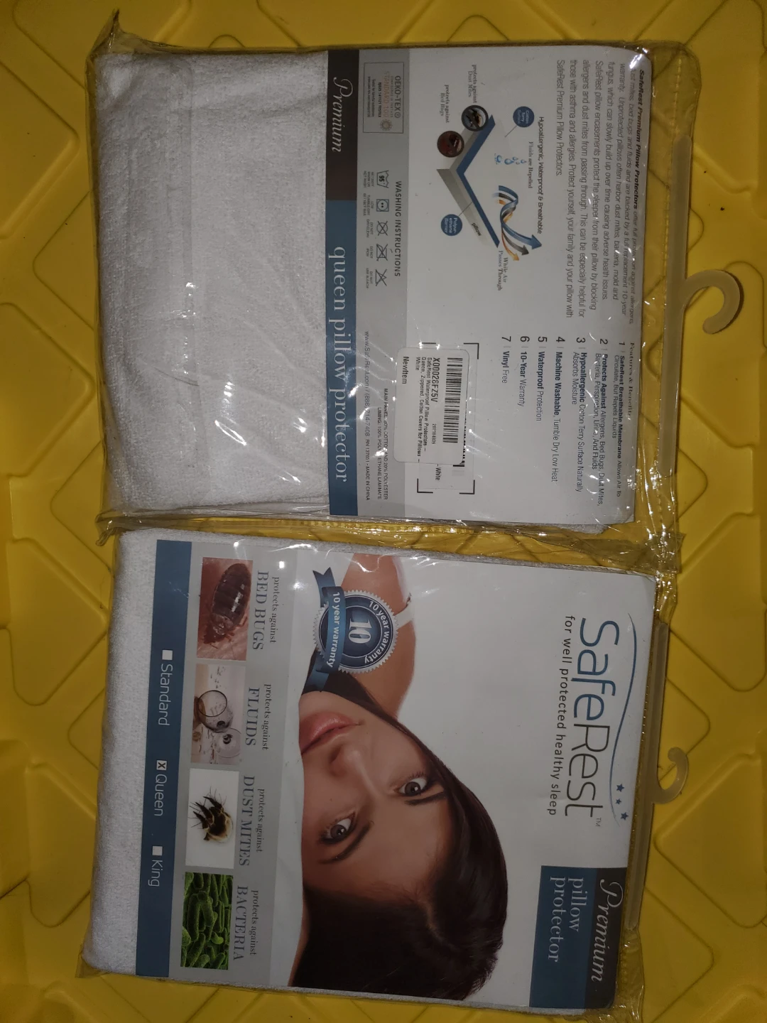 SafeRest Premium Queen Pillow Protector