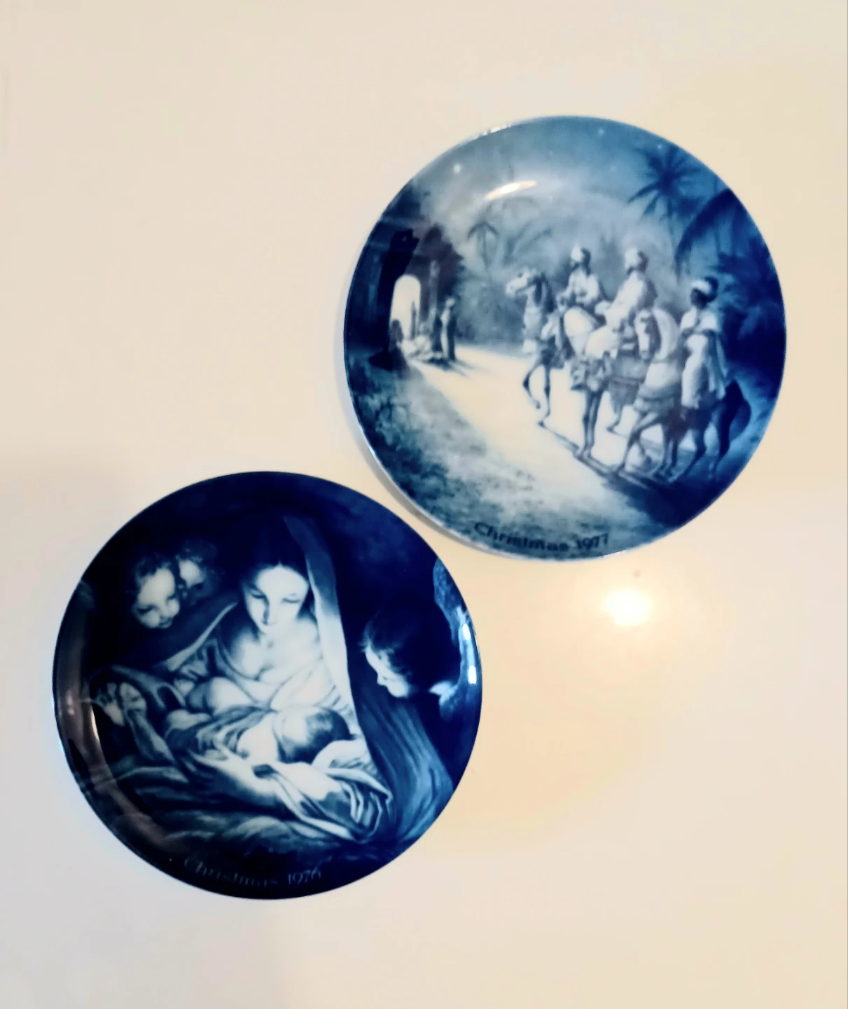 Vtg Limited Edition Kaiser Porcelain Christmas Nativity Plates