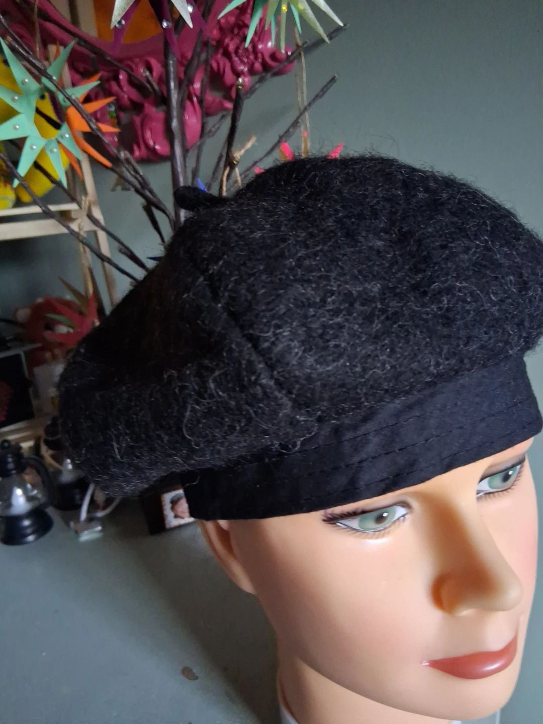 Black Wool Beret - photo 3
