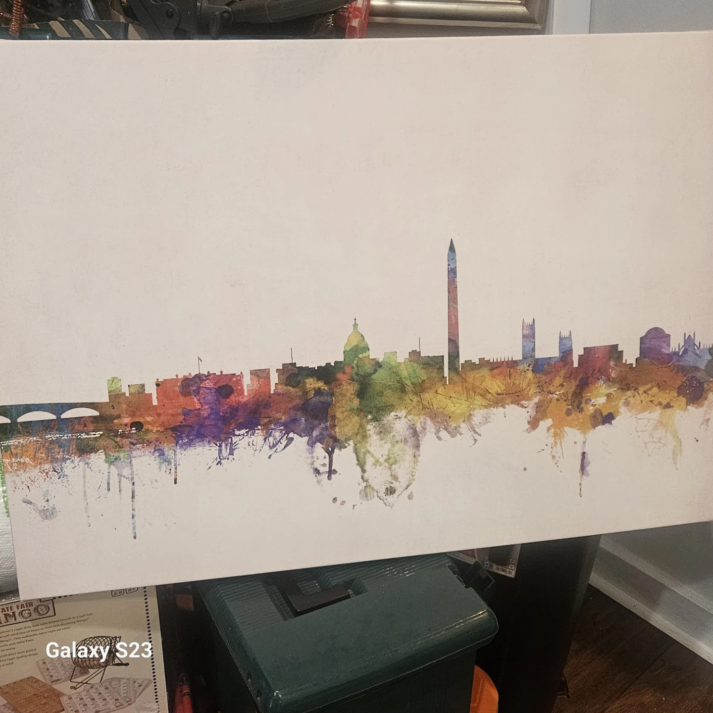 Washington DC Watercolor Skyline Canvas - photo 2