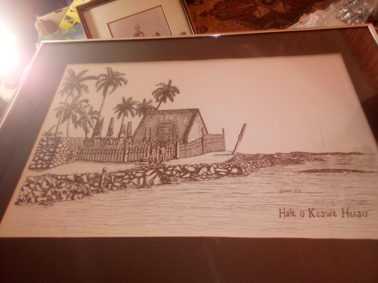Hale o Keawe Heiau Framed Drawing - photo 3