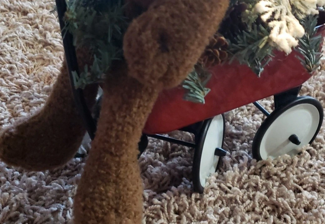 Christmas Moose Wagon with lights - photo 3