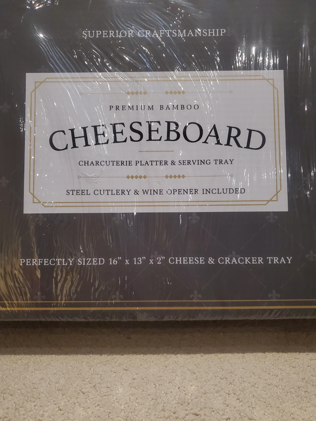 BNIB SMIRLY Bamboo Charcuterie Cheese Board & Knives Set - photo 2