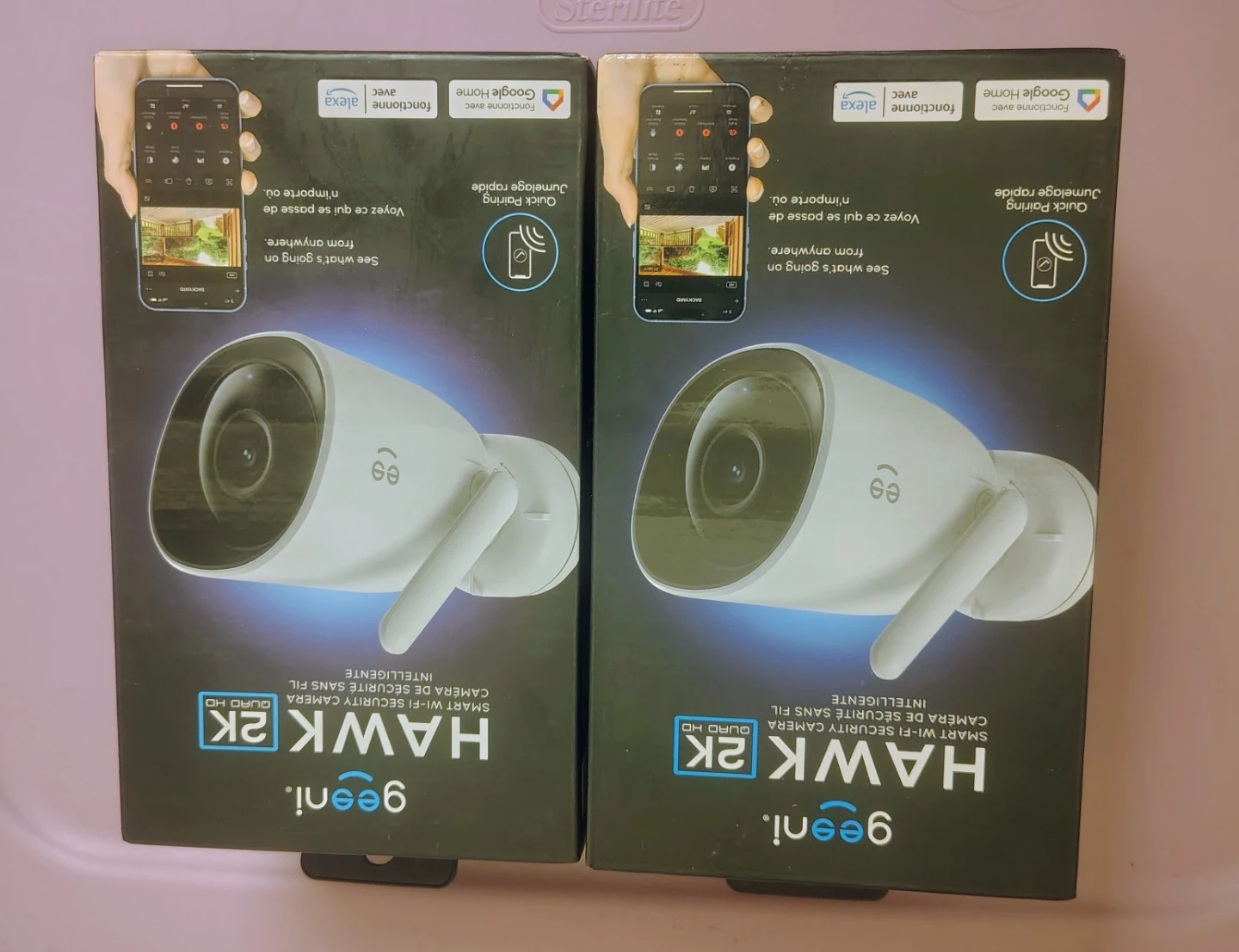 Two Geeni Hawk 2K Smart Wi-Fi Security Cameras (35$ each)