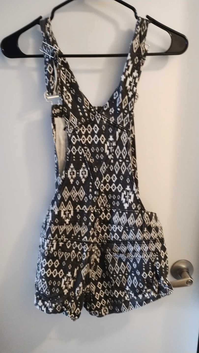 Forever21 Patterned Denim Short Overalls - photo 2