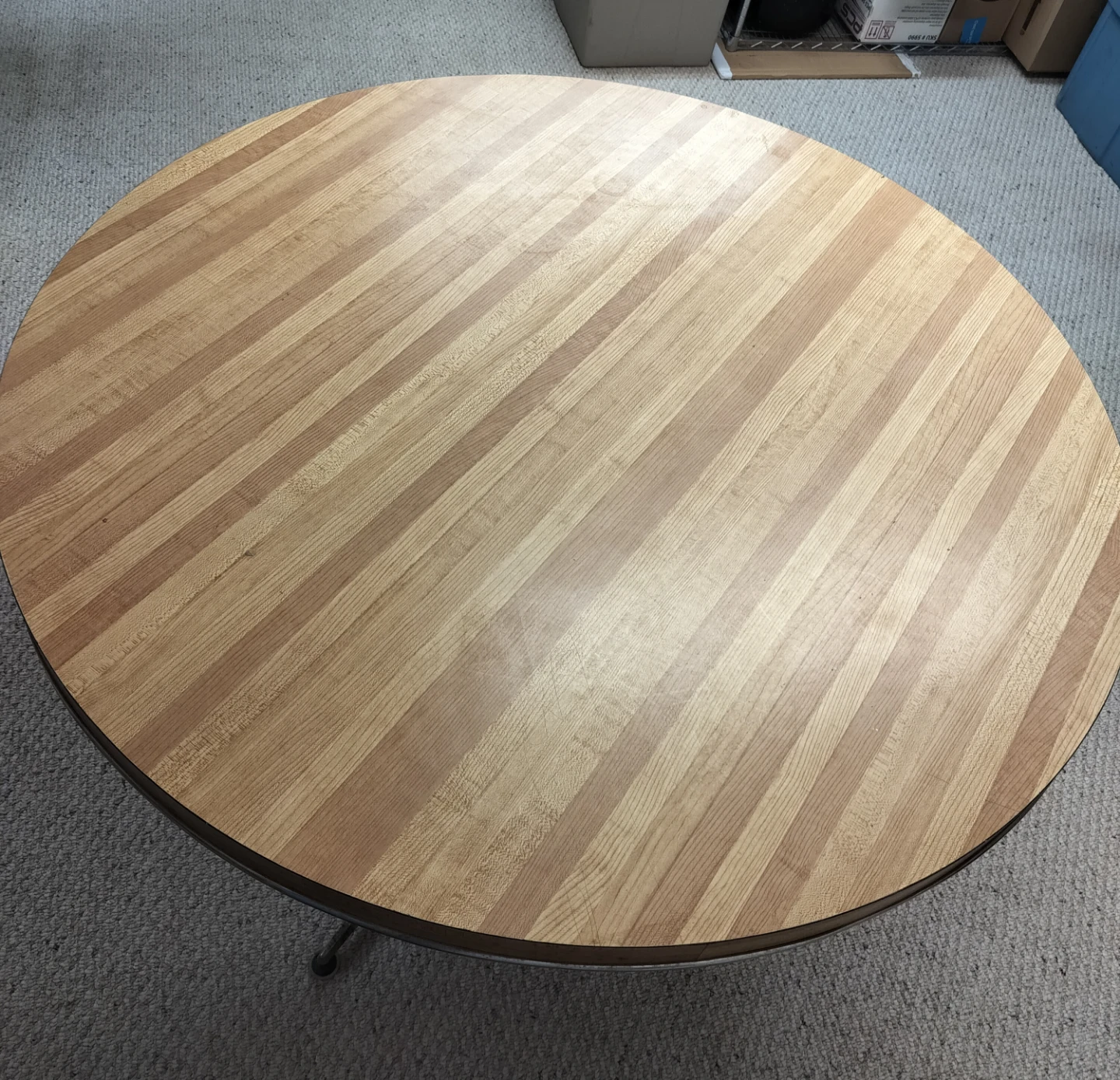Retro Round Wooden Kitchen Table - photo 3