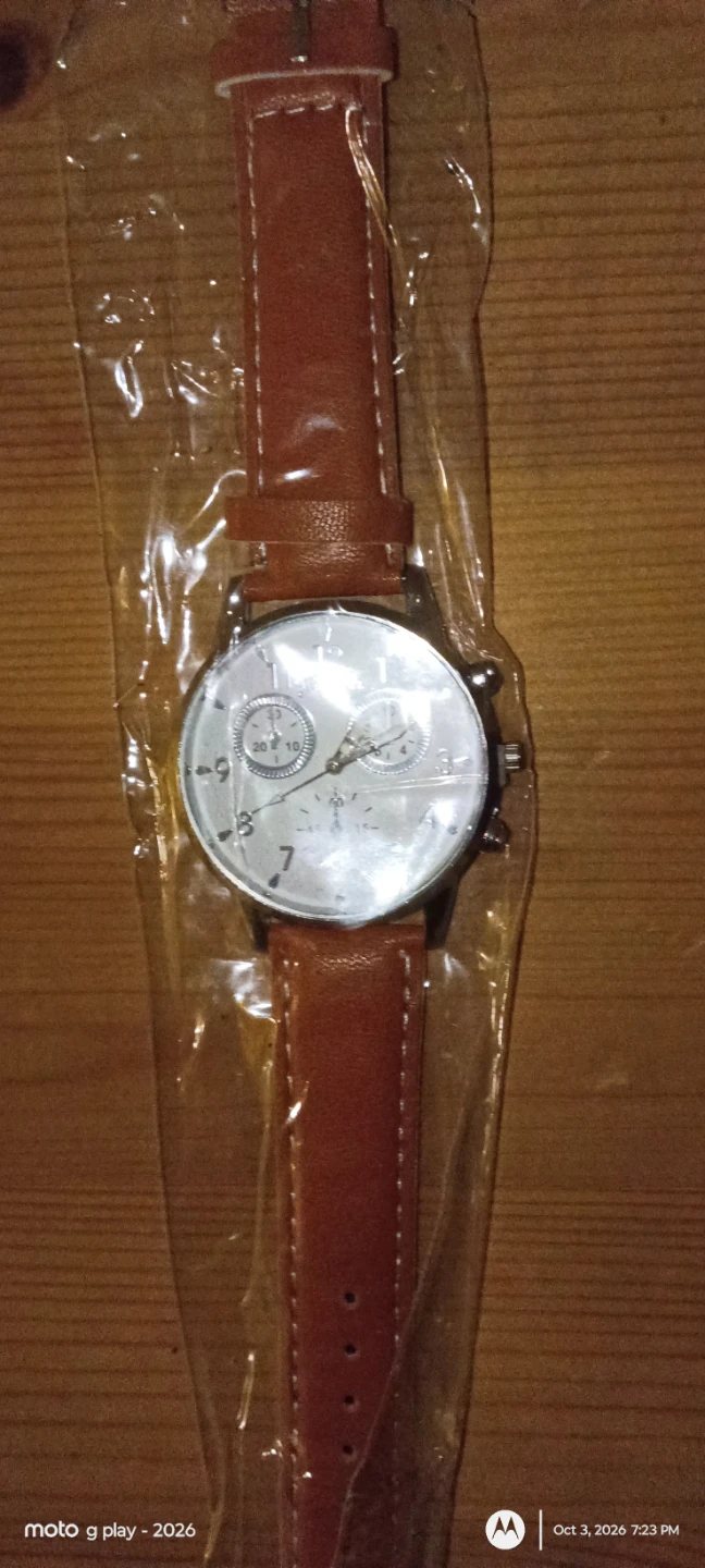 Geneva Brown Leather Band Analog Watch - photo 2