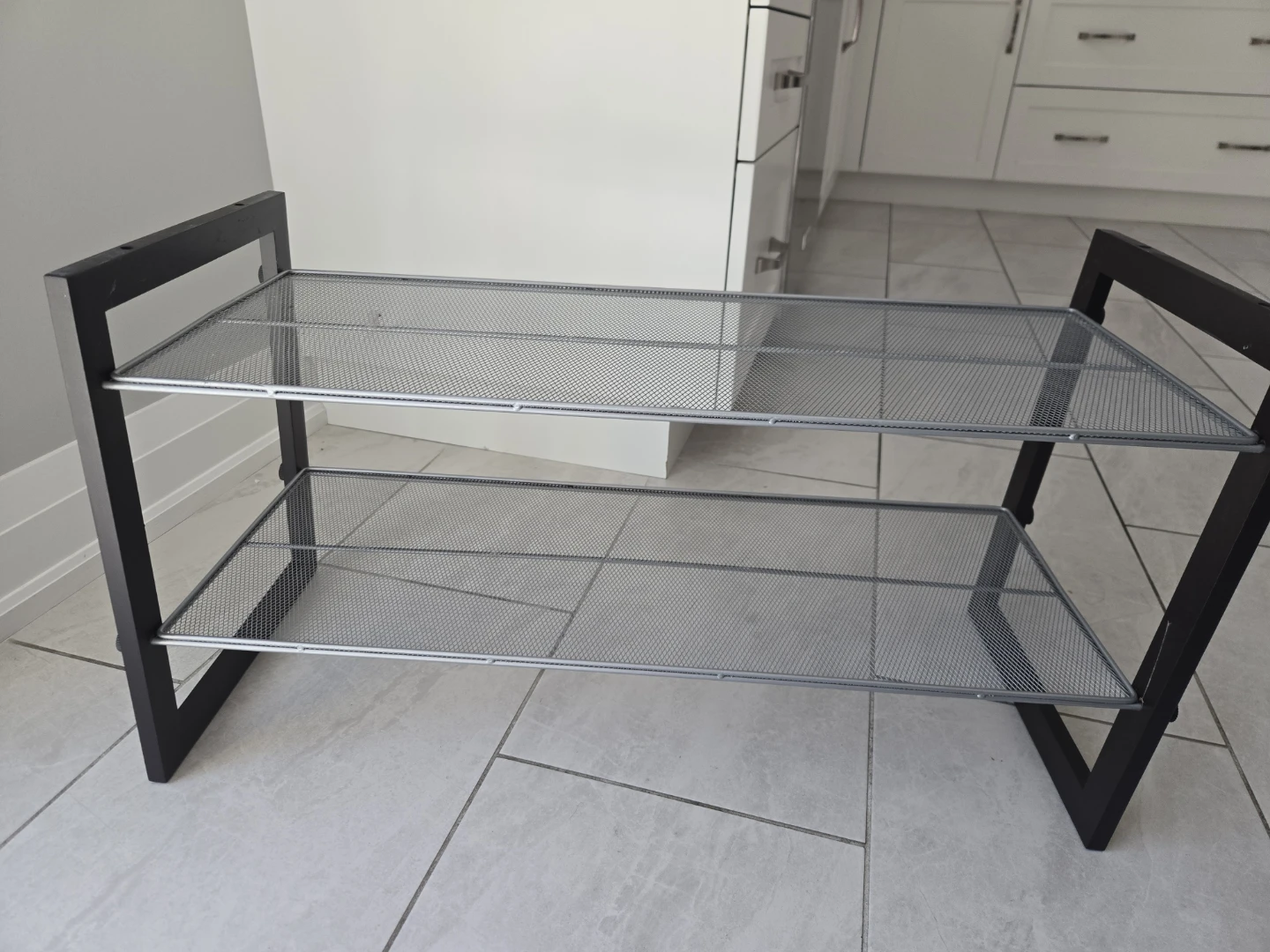 Two-Tier Metal Shoe Rack