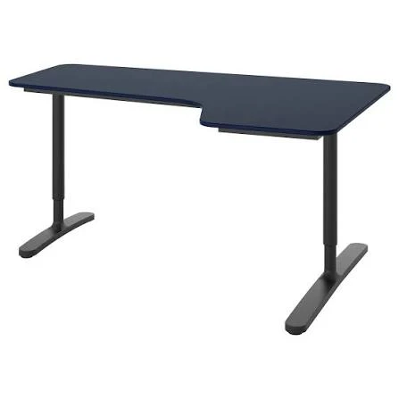 L-Shaped Sit Stand Desk - Bekant