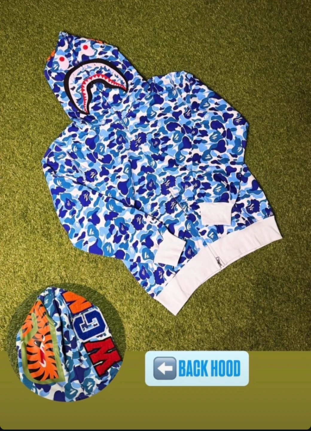 BAPE Shark Camo Zip-Up Hoodie
