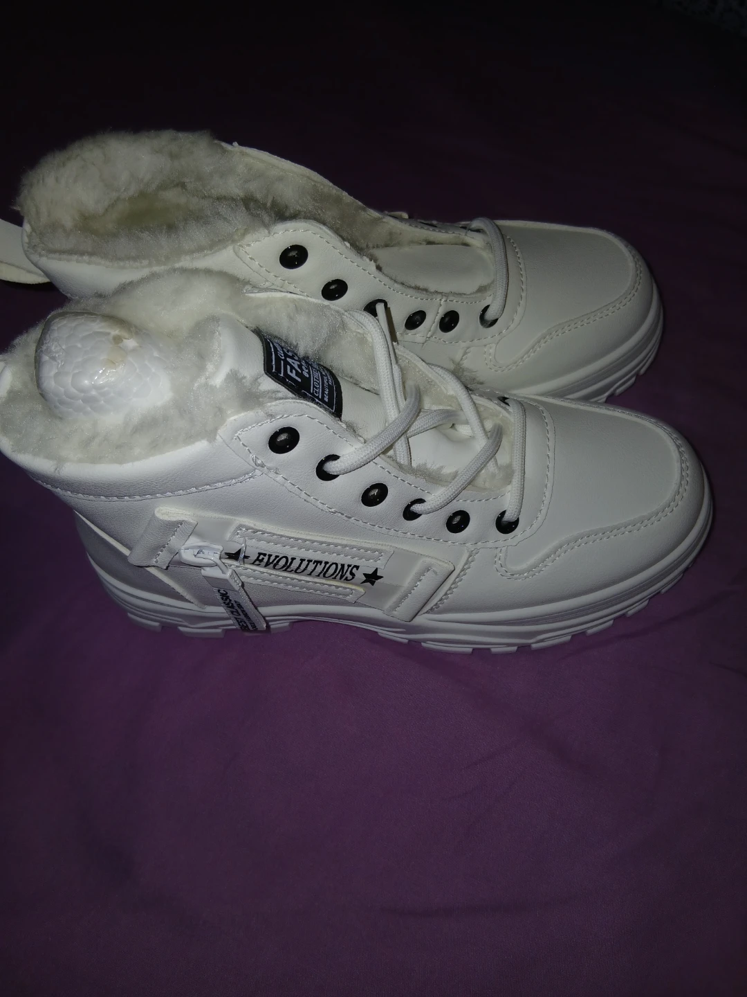 White Evolutions Faux-Fur Lined Boots