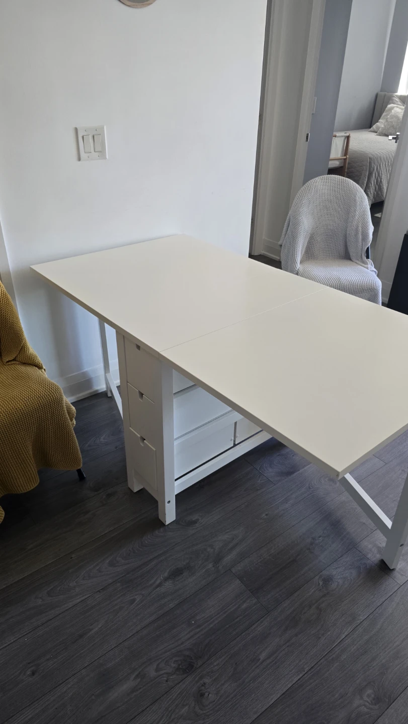 White IKEA Norden Gateleg Table - photo 2