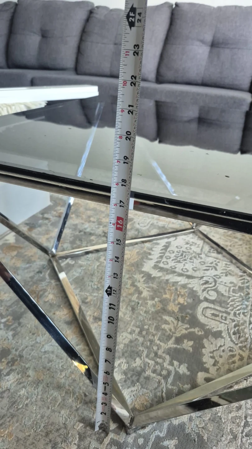 Modern Square Glass Coffee Table - photo 4