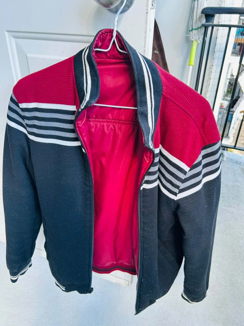 Reversible Red and Black Jacket
