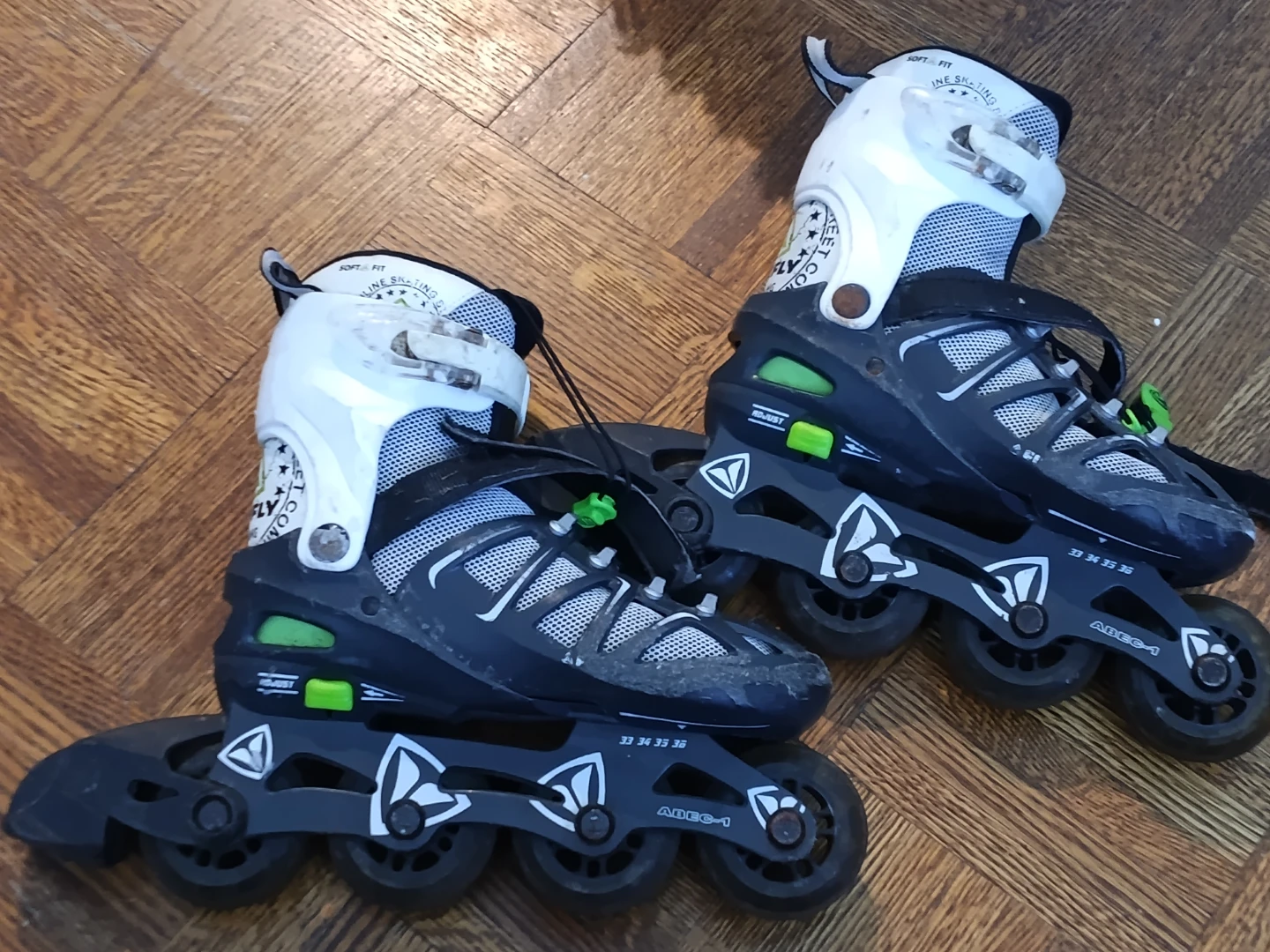 Firefly 2 pairs of Adjustable Inline Skates Size 33-36