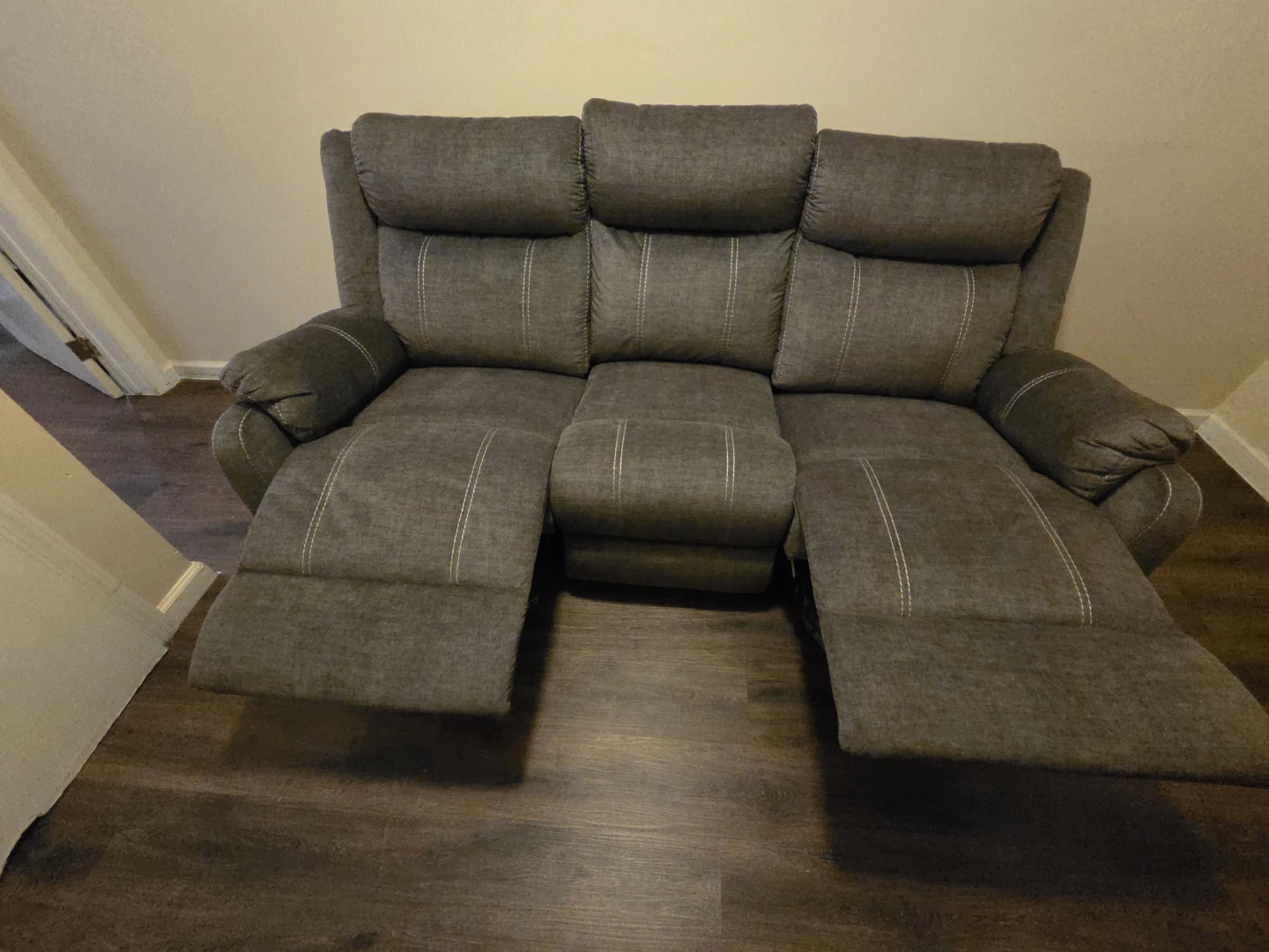 Lagoon Gray 81'' Manual Reclining Sofa - photo 2