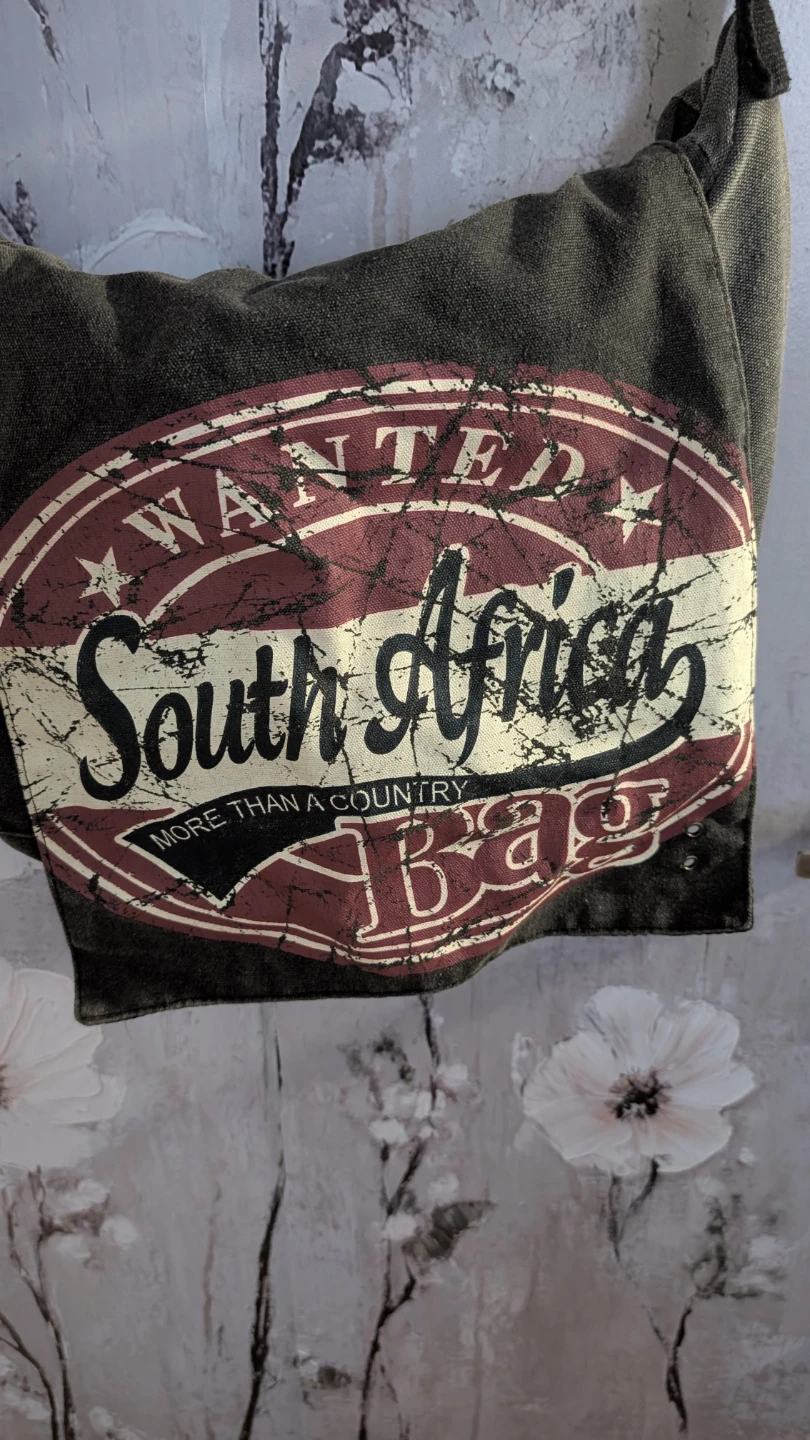 South Africa Wanted Graphic Messenger Bag