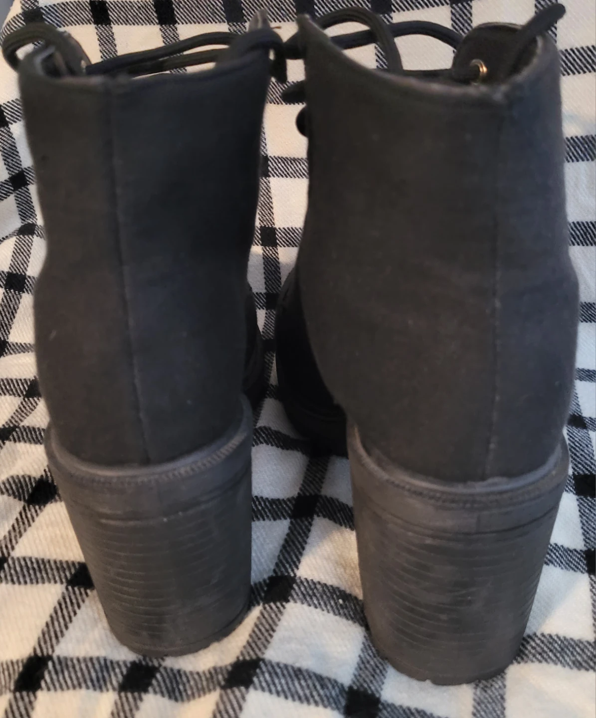 Black Lace-Up Ankle Boots - photo 3
